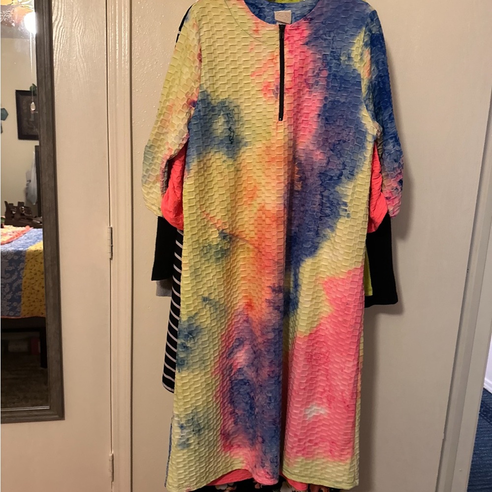 Colorful Tie-Dye Midi Dress